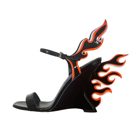 prada flame heels black price|prada flame heels orange.